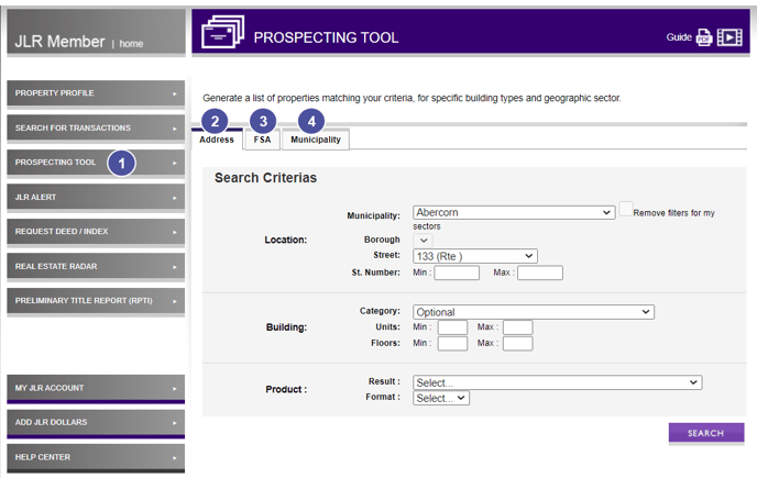 prospecting-tab-option